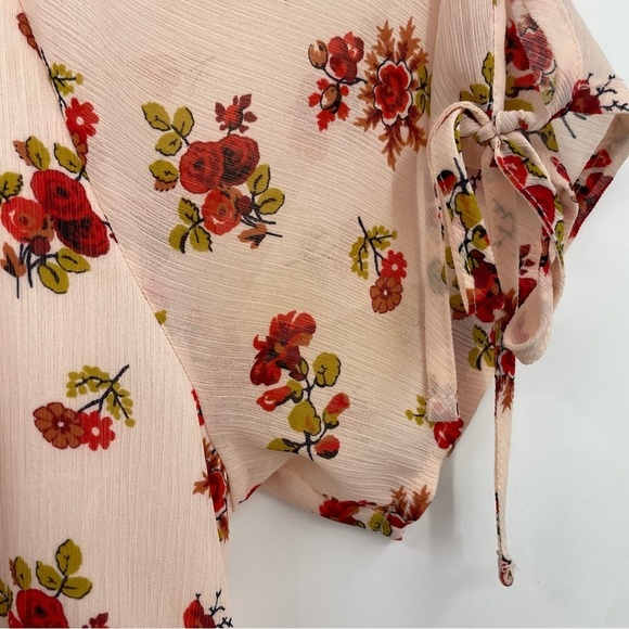 Madewell Tie-Sleeve Ruffle-Waist Midi Dress in Countryside Blooms Sz 00 - Picture 10 of 11